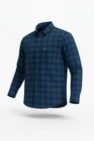 Dark-Blue checkered Shirt