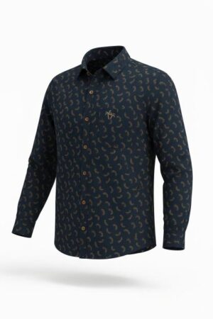 Dark Blue with Golde Leaf